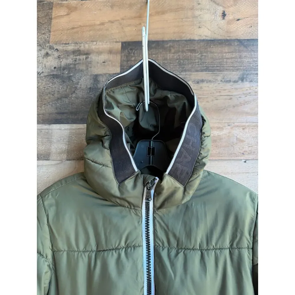 Michael Kors Girls Size 8 Olive Green Hooded Puffer Jacket Winter Coat